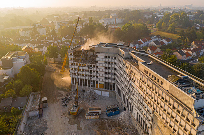 Déconstruction grande hauteur en milieu urbain