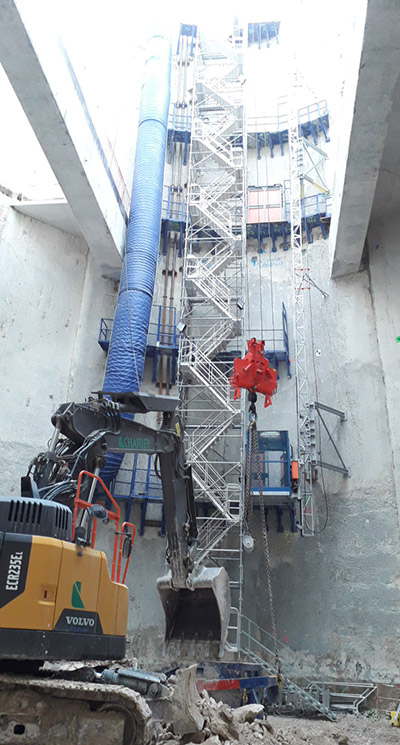 Grand Paris - Puits Cuchets : 27 500 m3 à terrasser